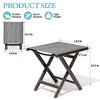 Crestlive Products Outdoor Side Table, Aluminum Outdoor End Table, Outdoor Folding Side Table with Textilene, Small Patio Coffee Table - 3 of 4