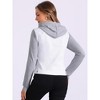 INSPIRE CHIC Women's Regular Fit Layered Drawstring Hood Denim Jacket with Pockets - 4 of 4