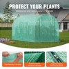 VEVOR Walk-in Tunnel Greenhouse, 14.6x6.4x6.3 ft Hoop House Greenhouse Tunnel with Galvanized Steel Frame, Green PE Cover, Roll-up Zipper Door - 4 of 4