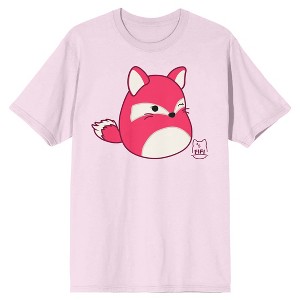 Squishmallows Fifi Crew Neck Short Sleeve Cradle Pink Adult T-shirt - 1 of 2