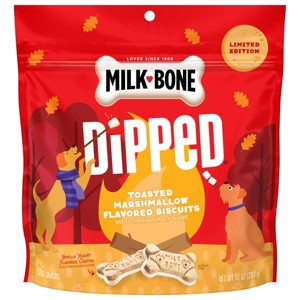 Milk-Bone Halloween Toasted Marshmallow Vanilla Flavor Crunchy Dog Treats - 10oz - 1 of 4