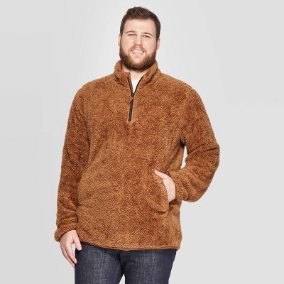 mens big and tall sherpa pullover