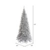 Vickerman Silver Tinsel Fir Slim Artificial Christmas Tree - 2 of 4