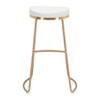 Set of 2 Filbert Barstools White/Gold - ZM Home: Modern Square Unupholstered, Steel Frame, 30.5" Height - 4 of 4