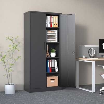 NicBex Lockable File Cabinet with 4 Adjustable Shelves Tall Storage Cabinet Filing Cabinet for Home, Office Organization