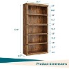coucheta 3/5 Tier Farmhouse Bookcase, Tall Wooden Open Shelf Bookshelf with Sturdy Storage Open Display shelves, for Living Room, Bedroom, Office - 2 of 4