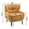 DYHOME Tufted Accent Chair, Wingback Upholstered Armchair for Living Room, Bedroom - 2 of 4