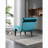 PAGED Modern Velvet Armless Accent Chair Upholstered Living Room Chairs with Wooden Legs for Living Room - 4 of 4