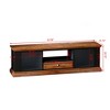 TV Stand with 2 Storage Cabinets Drawer Metal Wood Modern Design TV Console Table Media Cabinet for Living Room Bedroom - 3 of 4
