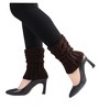 INSPIRE CHIC Women's Knitted Solid Color Warm Knee High Length Ribbed Leg Warmers - 3 of 4