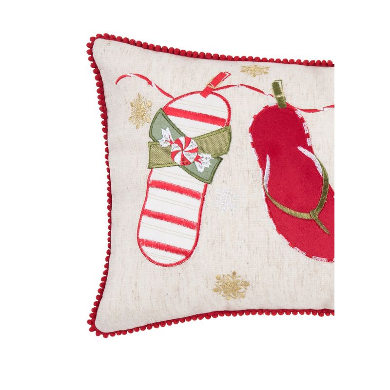 C&F Home Flip Flop Christmas Pillow, 2 of 5