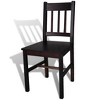 CLIHOME Modern Minimalist Dining Chair with Retro Design of Solid Pine Wood, Comfortable Restaurant Backrest Chair(Set of 2) - 3 of 4