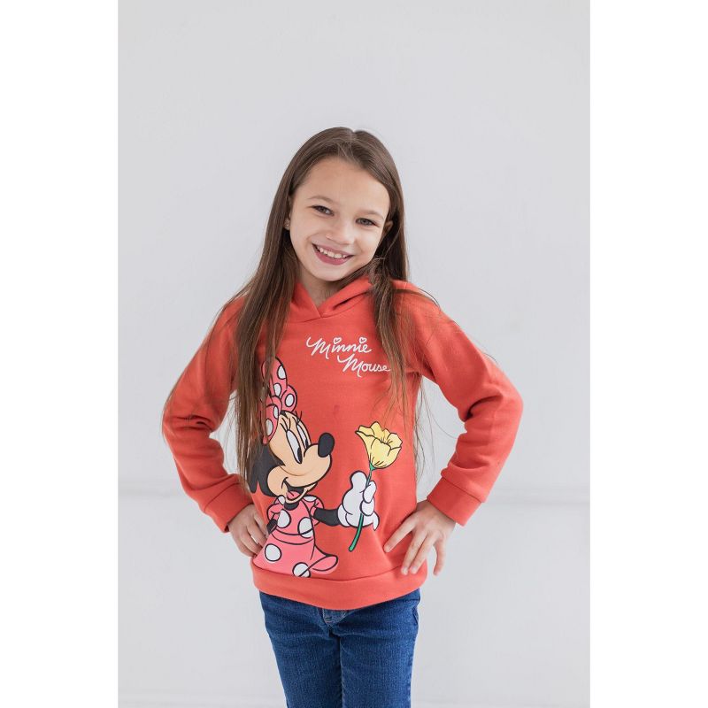 Disney Minnie Mouse Mickey Goofy Donald Duck Daisy Girls Pullover Hoodie Toddler, 3 of 10