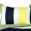 Slickblue 3 PC Handmade Full/Queen Quilt Set, Reversible Vermicelli Quilted, Horizontal Stripes, 37 Color Options - 2 of 4