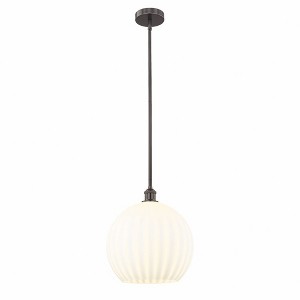 White Venetian - 1 Light Stem Hung Pendant In Modern Style-16.13 Inches Tall and 13.75 Inches Wide - 1 of 1