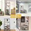 KTMBDW 5-Tier Shoe Rack with 8 Hooks, Shoe Storage for Hallway Closet, Slim and Space-Saving, Metal Frame, Non-Woven Fabric Shelves, Black - 4 of 4