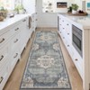 Washable Rug Vintage Oriental Distressed Rug Non Slip Non Shedding Rug Retro Medallion Foladable Rugs Low Pile Carpet for Bedroom Living Room Nursery - 2 of 4