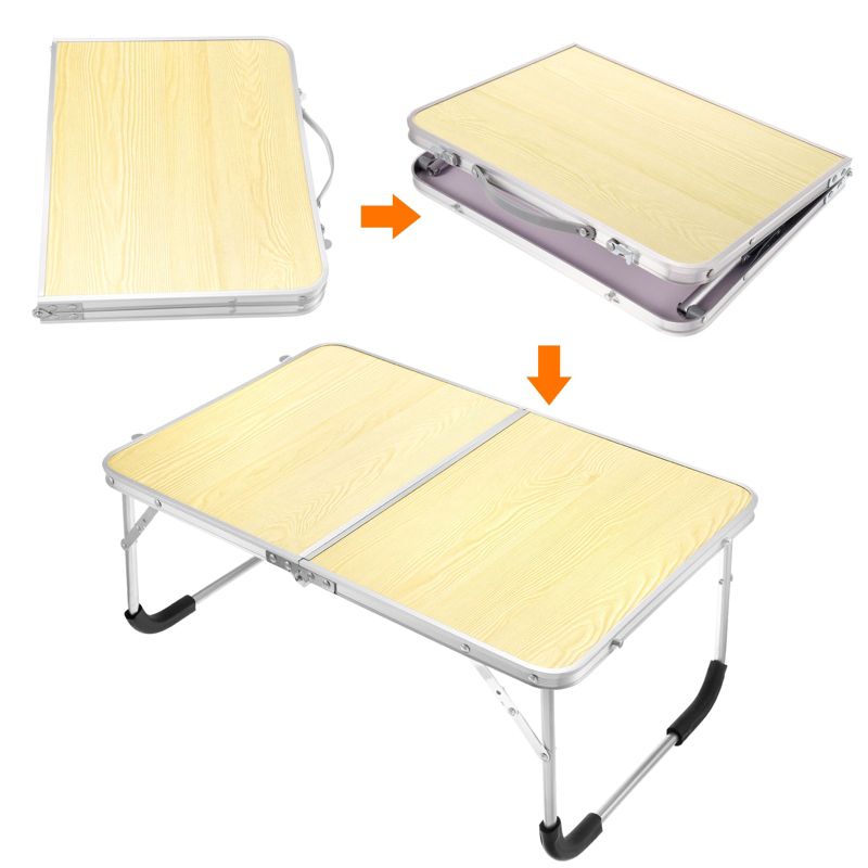Unique Bargains for Bed Sofa Foldable Laptop Table Portable Picnic Bed Tray Tables Snacks Reading Working Desk 1 Pc, 3 of 6