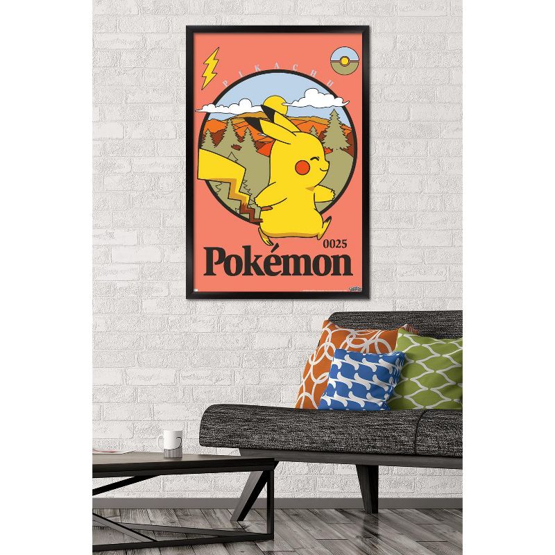Trends International Pokémon - Pikachu Outdoor Adventure Framed Wall Poster Prints, 2 of 7