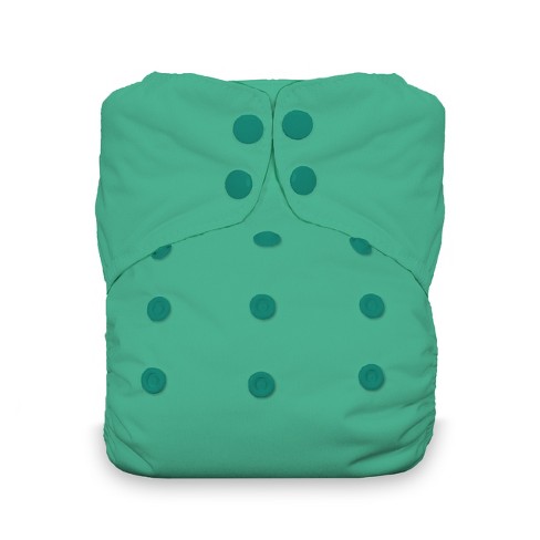 Thirsties | Stay Dry Natural One-Size All-in-One Cloth Diapers Pack of 1 -  Seafoam Green, One Size