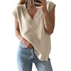 Clearlove Women's Sweater Vests V Neck Casual Ribbed Knit Sleeveless Sweater Tops Oversized Sweater Vest for Women - 2 of 4