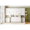 Queen Size Murphy Bed with Closet, Drawers and Shelves - 3 of 4