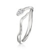RS Pure by Ross-Simons Diamond Snake Bypass Ring in Sterling Silver - 3 of 4