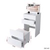 LIVAREEmlen 3 in 1 Vanity Desk with Open Top Mirror,Small Make Up Vanity Set with Visible Glass Desktop,with 3 Drawers,Dressing Table for Bedroom - 3 of 4