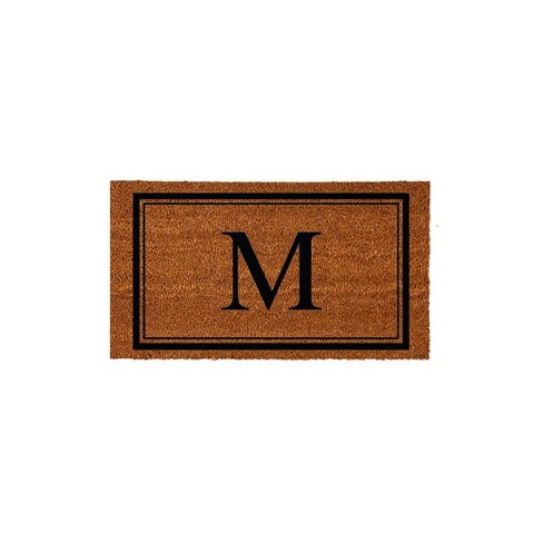 Monogrammed Evergreen Premium Coir Doormat