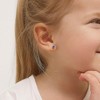 Baby Girls' Heart Bezel Screw Back 14k White Gold Earrings - Purple - In Season Jewelry - 3 of 4