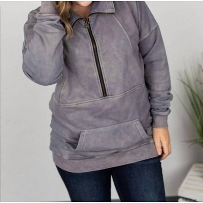 Women's Vintage Wash Half-Zips - Michelle Mae