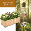 Tangkula Outdoor Wood Planter Raised Garden Bed Elevated Planter Box Kit for Backyard Patio - 4 of 4