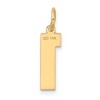 Black Bow Jewelry 14k Yellow Gold, Jersey Collection, Medium Number 1 Pendant - 3 of 4