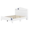 House Platform Bed, Full/Twin Size Bed Frame, Wood Platform Bed With Storage Headboard For Kids - 3 of 4