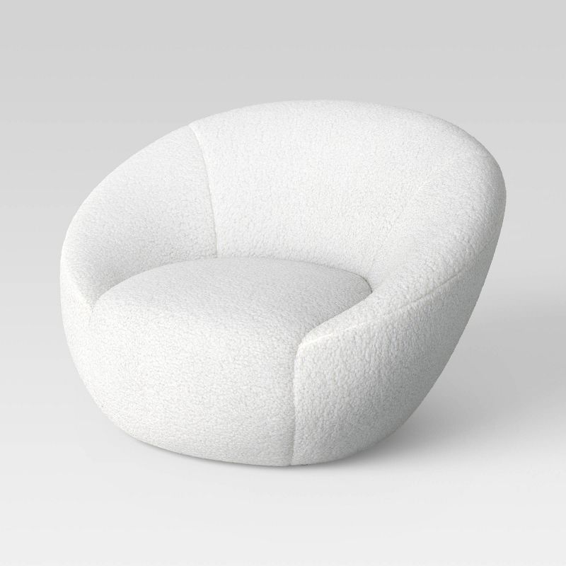 Swivel Accent Chair Faux Shearling Cream (FA) - Room Essentials&#8482;, 1 of 7