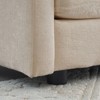 FURNIinspire Modern Loveseat Sofa Couch for Living Room, Upholstered Large Size Deep Seat 2-Seat Sofa with 4 Pillows, Beige, 30.31"*22.83"*6.69" - 4 of 4
