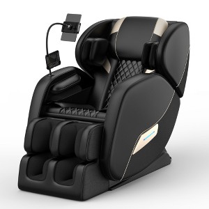 Christopher Knight Home Luke Full Body Air Pressure Massage Chair Recliner with Bluetooth and Heat, Black - 1 of 4