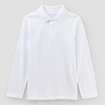 Boys' Adaptive Long Sleeve Uniform Polo Shirt - Cat & Jack™