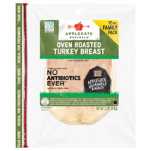 Applegate Natural Oven Roasted Turkey Breast Slices - 12oz - 1 of 4