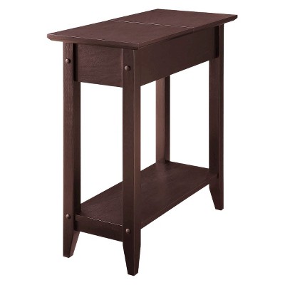 American Heritage Flip Top End Table Espresso - Breighton Home