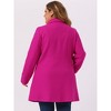 Agnes Orinda Women's Plus Size Winter Fashion Double Breasted with Pockets Warm Pea Coats - 4 of 4