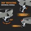 55 Gallon Drum Dolly with 5 Universal Wheels with 2 braked rollers, Heavy-Duty 1250 lbs Capacity Industrial Strength Steel Frame for Warehouse - 4 of 4