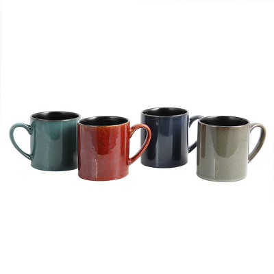 Gibson Home 20oz 4pk Stoneware City Loft Assorted Mugs