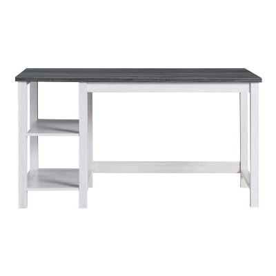 Stoneridge 2 Shelves Desk White Oak/Distressed Gray - HOMES: Inside + Out