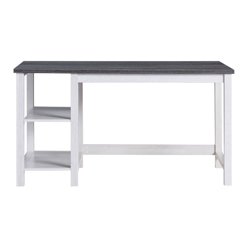 Stoneridge 2 Shelves Desk White Oak/Distressed Gray - HOMES: Inside + Out, 1 of 9