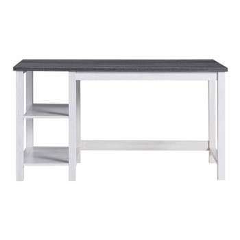 Stoneridge 2 Shelves Desk White Oak/Distressed Gray - HOMES: Inside + Out