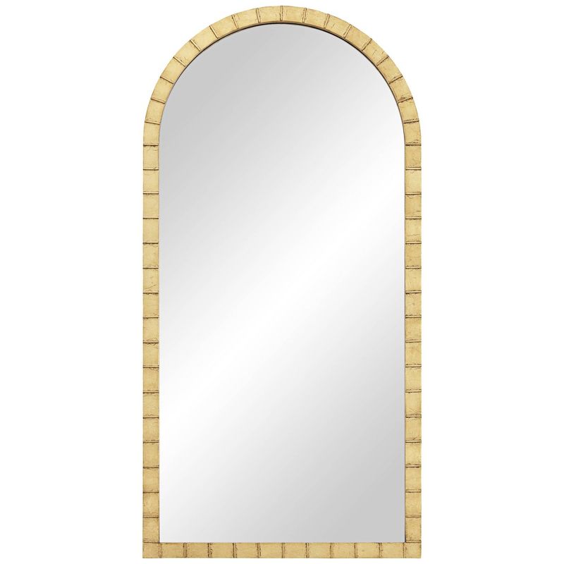 Uttermost Portina Matte Gold 24" x 48" Arched Wall Mirror, 1 of 8