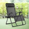 Tangkula 2PCS Folding Zero Gravity Lounge Chair Recliner w/ Cup Holder Pillow - image 3 of 4