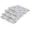 Bacati - Happy Monkeys Pink/Lilac/Gray Girls Muslin Swaddling Blankets set of 4 - 4 of 4
