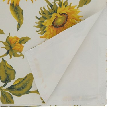 Sunflower Design Yellow Polyester Dining Table Runner